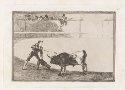 Pedro Romero die de stilstaande stier doodt door Francisco de Goya