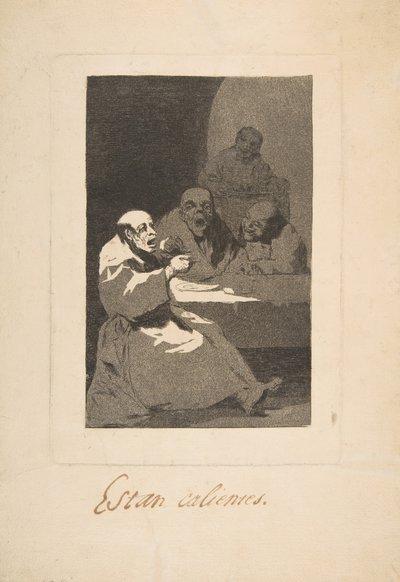 Plaat 13 uit Los Caprichos: Ze zijn heet, 1797-98 door Francisco de Goya