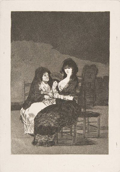 Plaat 15 uit Los Caprichos: Mooie Adviezen Bellos consejos, 1799 door Francisco de Goya