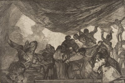 Plaat 15 uit de Disparates: Duidelijke Dwaasheid, ca. 1816-23 gepubliceerd 1864 door Francisco de Goya