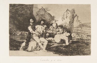 Plaat 20 uit De rampen van de oorlog Los Desastres de la Guerra: Get t..., 1810 gepubliceerd 1863 door Francisco de Goya