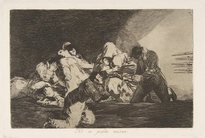 Blad 26 uit De rampen van de oorlog Los Desastres de la Guerra: Eén..., 1810-20, gepubliceerd 1863 door Francisco de Goya
