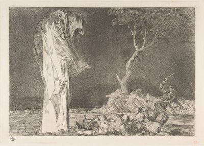Plaat 2 uit de Disparates: Dwaasheid van Angst, ca. 1816-23 gepubliceerd ca. 1848 door Francisco de Goya