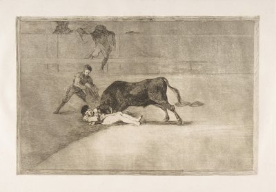 De ongelukkige dood van Pepe Illo in de arena in Madrid door Francisco de Goya