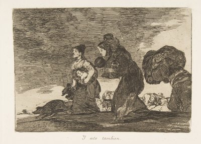 Blad 45 uit De Rampen van de Oorlog: En t..., 1810 gepubliceerd 1863 door Francisco de Goya