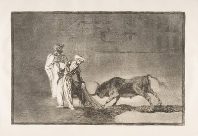 De Moren maken een ander spel in de ring en roepen de stier... door Francisco de Goya