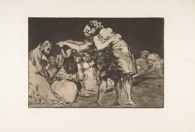 Plaat 7 uit de Disparates: Wanordelijke dwaasheid, ca. 1816-23 gepubliceerd 1864 door Francisco de Goya