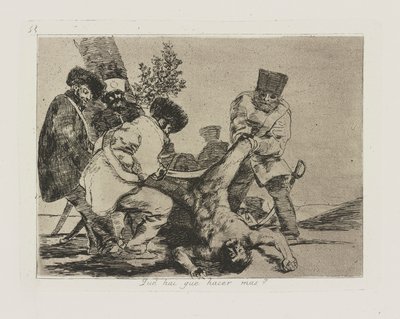 Què hai que hacer mas? (Wat Meer Kan Worden Gedaan?), pl. 33 uit de serie Los desastres de la guerra (De Rampen van de Oorlog) door Francisco de Goya
