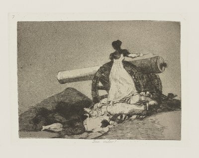 Que valor! (Wat een moed!), pl. 7 uit de serie Los desastres de la guerra (De rampen van de oorlog) door Francisco de Goya