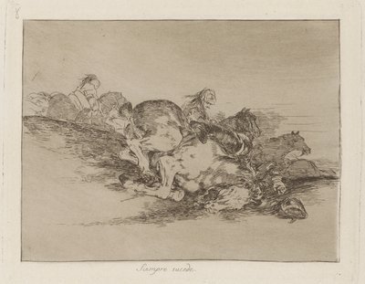 Siempre sucede (Het Gebeurt Altijd), pl. 8 uit de serie Los desastres de la guerra door Francisco de Goya