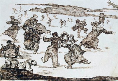 Schaatsers, tussen 1812 en 1823 door Francisco de Goya