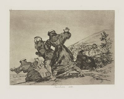 Tambien esto. (Dit ook.), pl. 43 uit de serie Los desastres de la guerra (De rampen van de oorlog) door Francisco de Goya
