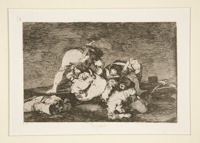 Tampoco (Noch Deze Ook), pl. 10 uit de serie Los desastres de la guerra (De Rampen van de Oorlog) door Francisco de Goya