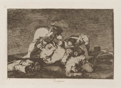 Tampoco (Ook niet), pl. 10 uit de serie Los desastres de la guerra (De rampen van de oorlog) door Francisco de Goya
