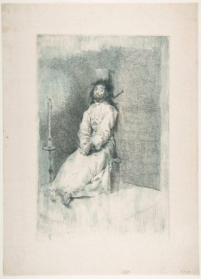De gewurgde man El agarrotado, ca. 1778-80 door Francisco de Goya