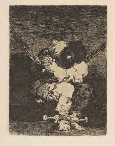 De bewaring is even barbaars als de misdaad Tan bárbara la seguridad como el delito door Francisco de Goya