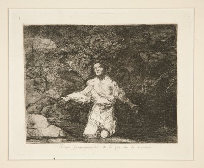 Tristes presentimientos de lo que ha de acontecer door Francisco de Goya