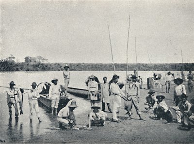 Pesca no Rio Grande, 1895 door Francisco Henszler