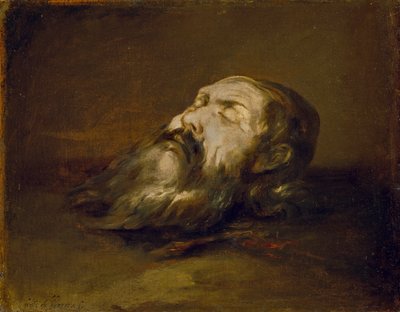 Hoofd van een onthoofde heilige door Francisco Herrera the Elder