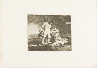 En er is geen hulp voor, plaat 15 uit De rampen van de oorlog door Francisco Jose de Goya y Lucientes