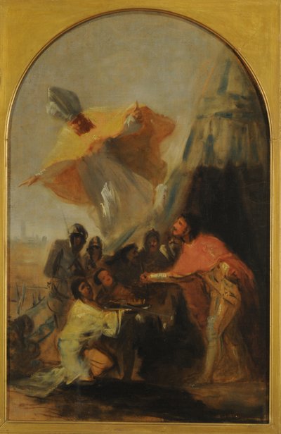 Verschijning van Sint Isodoro aan Sint Koning Fernando vooraan door Francisco Jose de Goya y Lucientes
