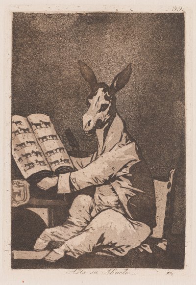 Zo ver als zijn grootvader, laat 18e-begin 19e eeuw door Francisco de Goya