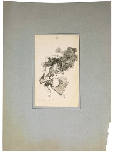 Bajan ruziënd, of Ze gaan ruziënd naar beneden door Francisco de Goya