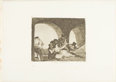 Bitter om Aanwezig te Zijn, plaat 13 uit De Rampen van de Oorlog door Francisco Jose de Goya y Lucientes