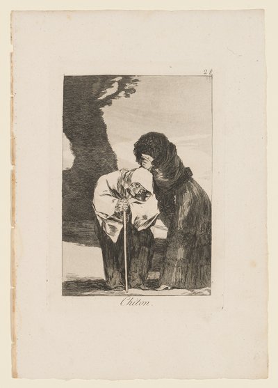 Chiton, plaat uit "Los Caprichos" door Francisco de Goya