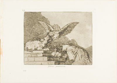 Feline pantomime, plaat 73 uit De rampen van de oorlog door Francisco Jose de Goya y Lucientes