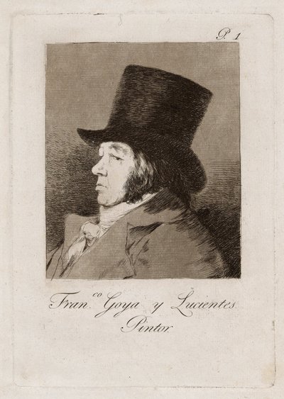 Francisco Goya y Lucientes, Schilder, plaat één uit Los Caprichos door Francisco Jose de Goya y Lucientes