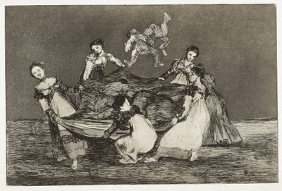 Spreekwoorden. Vrouwelijke raadsel. 1815-1824. Plaat 1 van "Spreekwoorden". door Francisco Jose de Goya y Lucientes