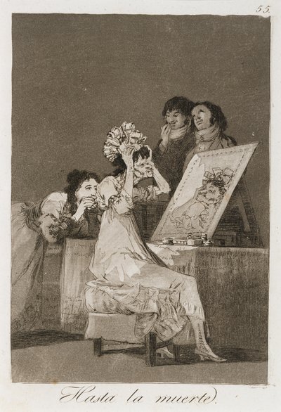 Hasta la muerta uit Los Caprichos, gepubliceerd 1799 door Francisco de Goya