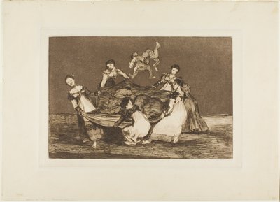 Zwaarder dan een Dode Ezel, plaat 1 uit Los Proverbios door Francisco Jose de Goya y Lucientes