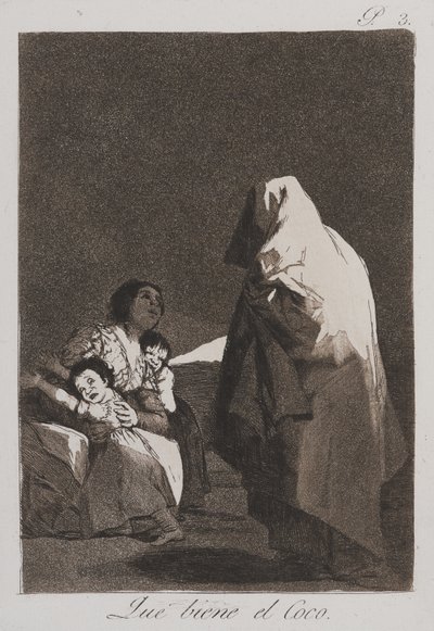 Daar komt de Boeman (Que viene el Coco) door Francisco de Goya