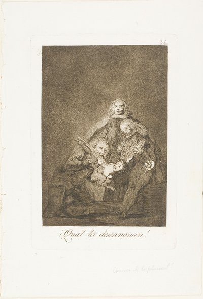 Hoe ze Haar Plukken, plaat 21 uit Los Caprichos door Francisco Jose de Goya y Lucientes