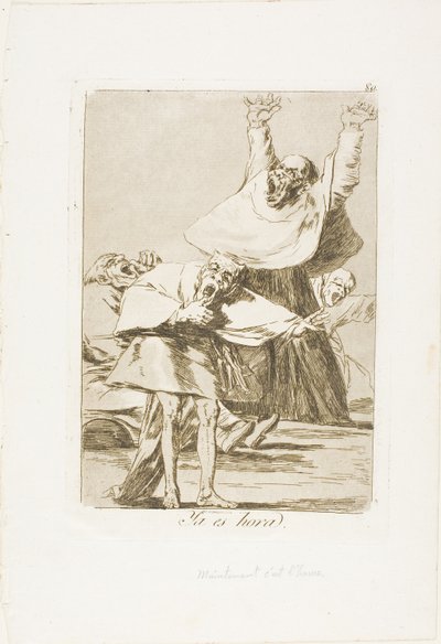 Het is tijd, plaat 80 uit Los Caprichos door Francisco Jose de Goya y Lucientes