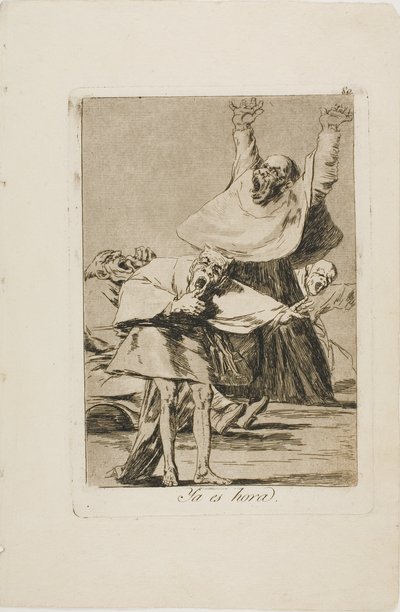 Het is tijd, plaat 80 uit Los Caprichos door Francisco Jose de Goya y Lucientes