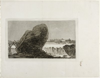 Landschap met Waterval door Francisco de Goya