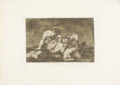 Noch deze, plaat tien uit De rampen van de oorlog door Francisco Jose de Goya y Lucientes