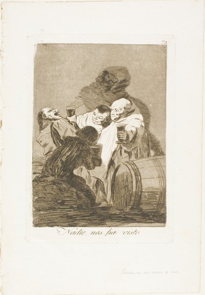 Niemand heeft ons gezien, plaat 79 uit Los Caprichos door Francisco Jose de Goya y Lucientes