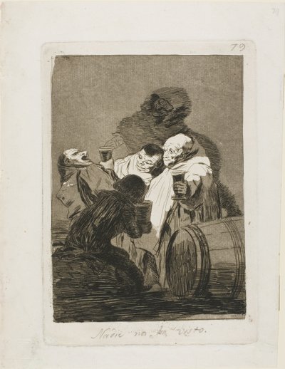 Niemand heeft ons gezien, plaat 79 uit Los Caprichos door Francisco Jose de Goya y Lucientes