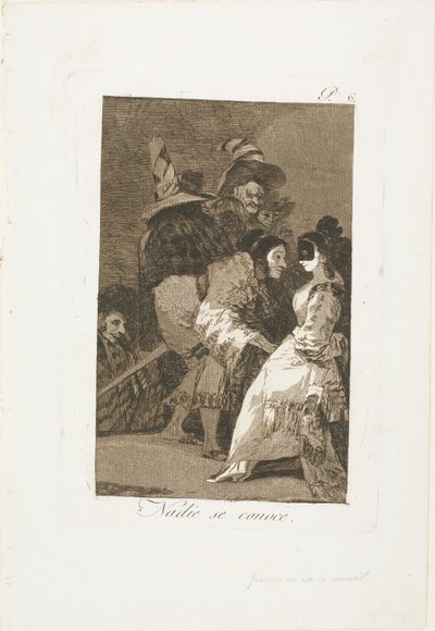 Niemand kent zichzelf, plaat zes uit Los Caprichos door Francisco Jose de Goya y Lucientes