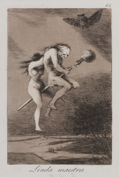 Mooie lerares! (Linda maestra!) door Francisco de Goya