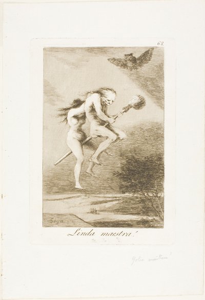Mooie leraar!, plaat 68 uit Los Caprichos door Francisco Jose de Goya y Lucientes