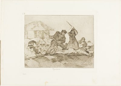 Gepeupel, plaat 28 uit De Rampen van de Oorlog door Francisco Jose de Goya y Lucientes