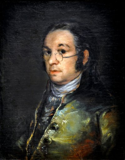 Zelfportret met bril, rond 1800 door Francisco Jose de Goya y Lucientes