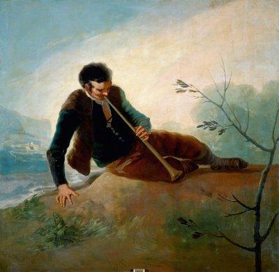 Herder die een pijp speelt door Francisco de Goya