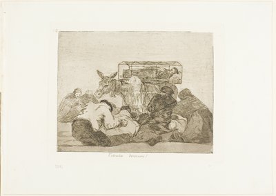 Vreemde Devotie!, plaat 66 uit De Rampen van de Oorlog door Francisco Jose de Goya y Lucientes
