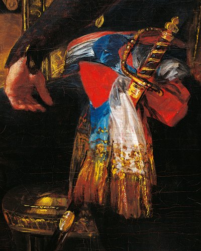 Zwaard en sjerp (detail) door Francisco Jose de Goya y Lucientes